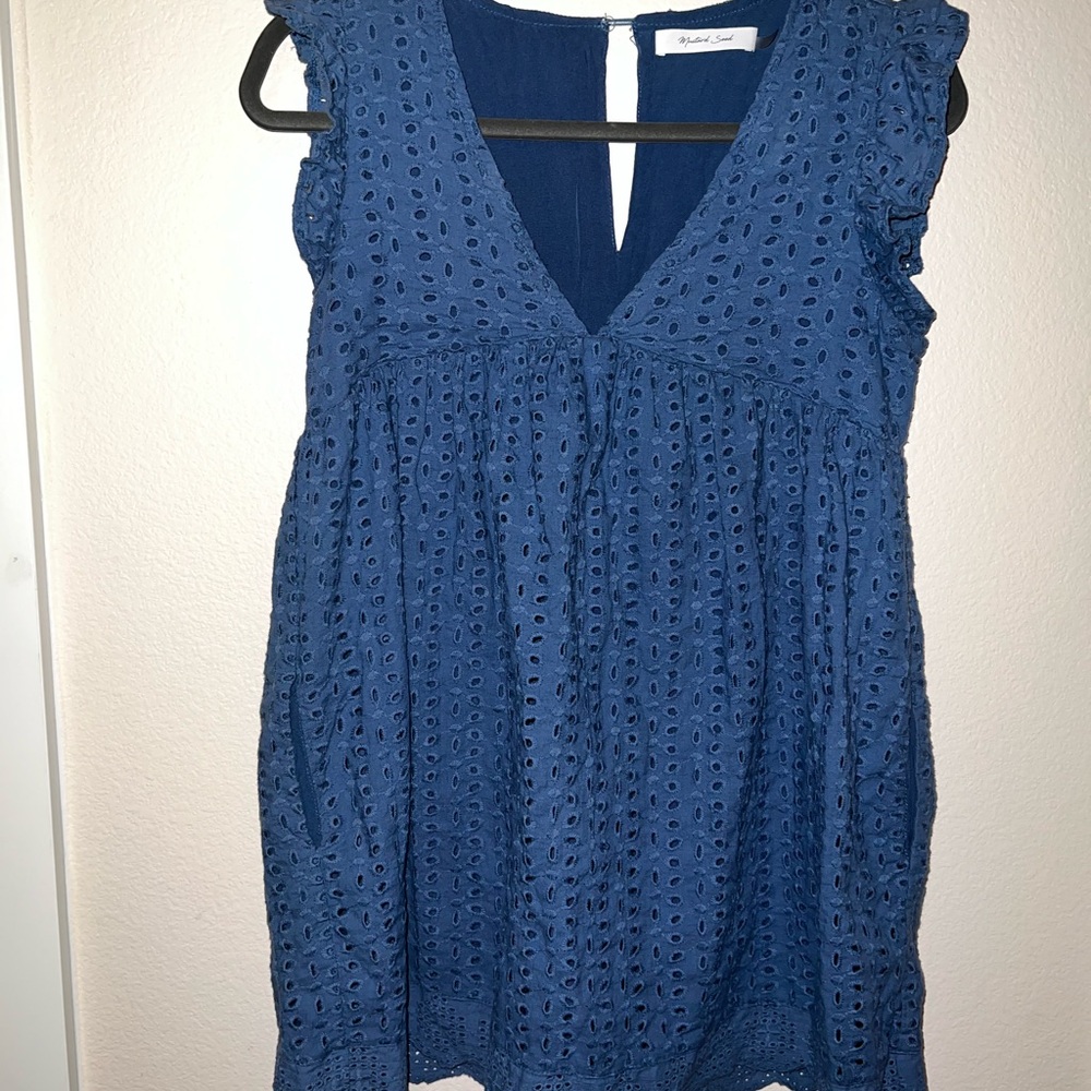 Blue Eyelet Dress / Romper